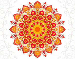 Vibrant Mandala Design indian pattern