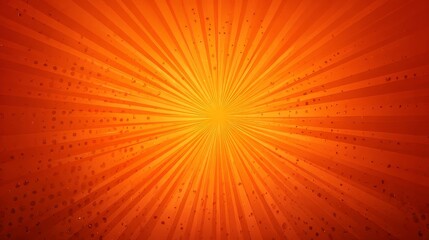 Obraz premium Background featuring a vibrant orange sunburst with lines that radiate outward and a textured appearance
