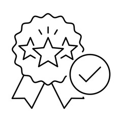 Badge icon with stars  digital twin symbol, virtual replicas, digital transformation, advanced modeling, technology simulatio.