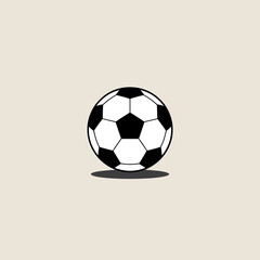 Minimalist soccer ball illustration in rgb