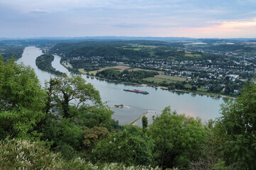Fototapeta premium View of Rhine from Drachenfels