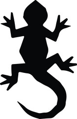Illustrator Vector Abstract lizard gecko reptile silhouette
