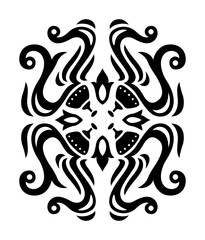 Elegant black ornate tribal design