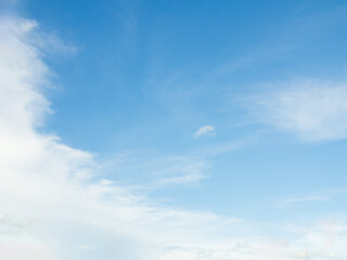 Fototapeta premium Sky cloud blue nature background paronama web cloudy summer winter season day, light beauty horizon spring brigth gradient calm abstract backdrop air nature view wallpaper landscape environment