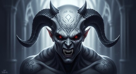 Demonic Figure Illustration.