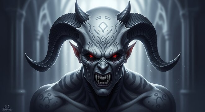 Demonic Figure Illustration.