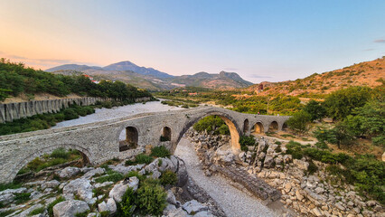 view of the ancient Ottoman bridge
