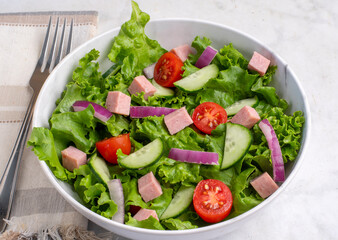 salad  top with spam