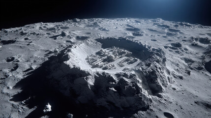 large scale 3D schematic overlay of moon base infrastructure on surface photo blueprint style fusion illustration concept scene visual for commercial design use high detail quality stock image