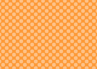 背景　角丸の市松模様　オレンジ