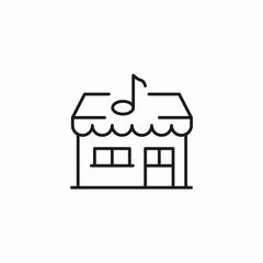 building music note icon sign vector