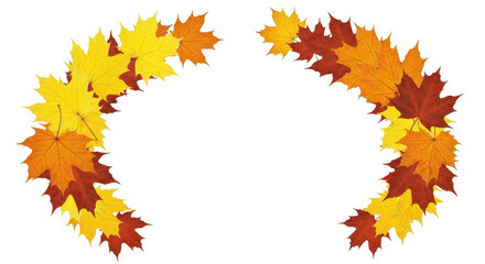 Fototapeta premium Isolated Autumn Leaves Wreath
