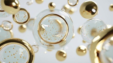 The skin's surface is nourished by glowing vitamin orbs that gently enter for radiant rejuvenation