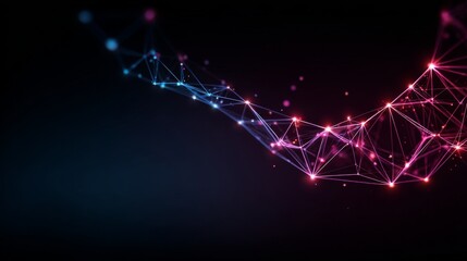 An advanced technological network with shimmering digital connections and intersections, supplying ample area for written content, visual design, or marketing promotions