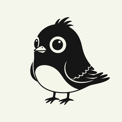 Fototapeta premium Cute cartoon bird illustration