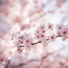 Sakura petals falling background