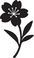 Elegant Cherry blossom silhouette vector, perfect for floral, spring, and decorative designs.