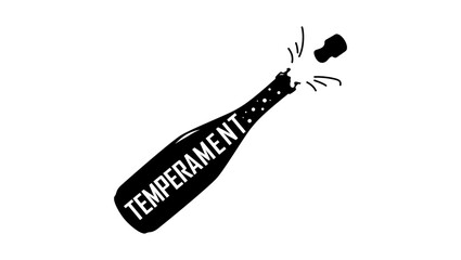  Symbol of Temperament, black isolated silhouette