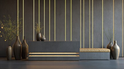 Modern minimalist reception desk