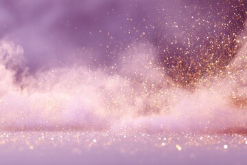 Obraz premium Pink-purple backdrop with golden glitter