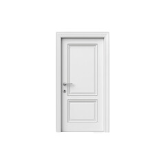 white door with frame isolated on a transparent background