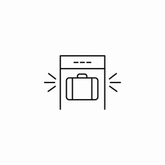 baggage security scan icon sign vector