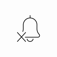 bell with cross icon sign vector
