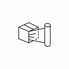 box and tape icon sign vector