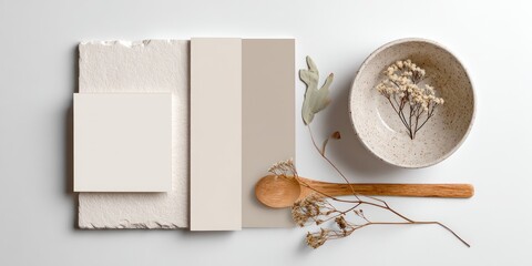 Beige and cream color palette with natural elements