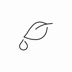 leaf water icon icon sign vector