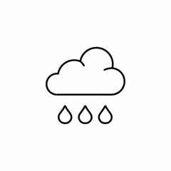 rain cloud icon icon sign vector