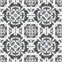Classic Symmetric Repeating Decor Ceramic tiles Vector Design