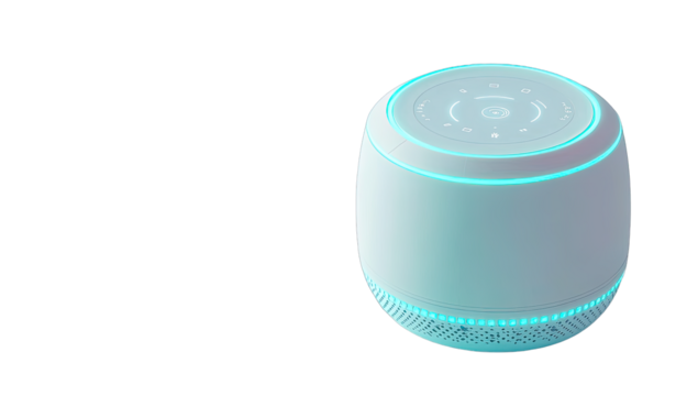 Modern smart speaker, light accents