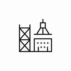 building under construction icon sign vector