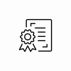 certificate document icon sign vector