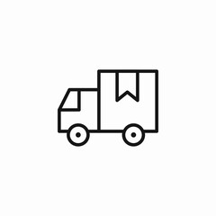 delivery truck box icon sign vector