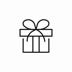 gift box ribbon icon sign vector