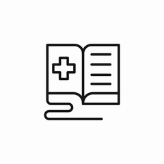 medical book cross icon sign vector