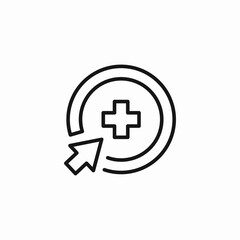 medical consultation add icon sign vector