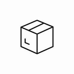 shipping cardboard box icon sign vector