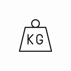 weighing scale kg icon sign vector