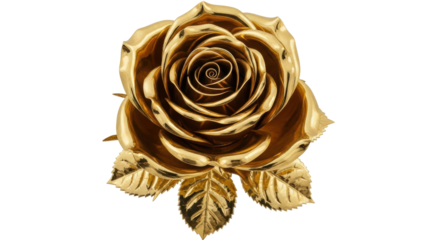 Isolated Gold Rose