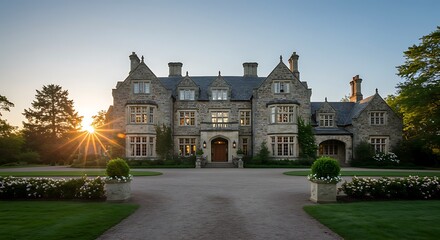 Refined cabin beside forest, architectural masterpiece captured in soft natural light, refined and minimalist look captured 