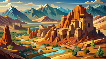 The Bamiyan Valley in Afghanistan reveals cultural remnants carved into towering cliffs, blending Buddhist artistry with Silk Road history, where colossal niches echo ancient spiritual devotion.