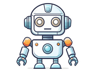  flowers isolated on white - Firefly_retro robot toy 