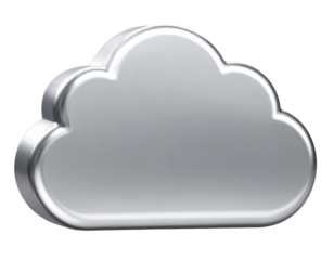 3D cloud storage transparent background