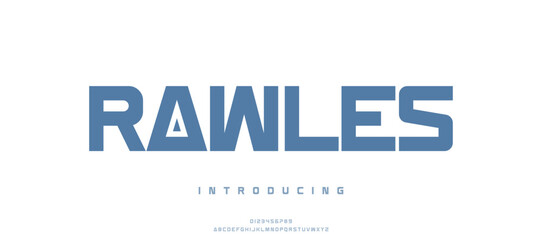 Rawles modern stylish capital alphabet letter logo design