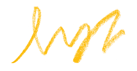 Yellow colored pencil drawing isolated on transparent background