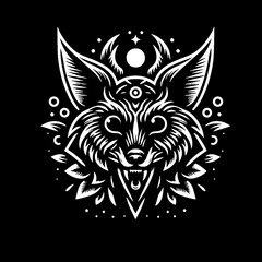 Fototapeta premium tribal wolf tattoo