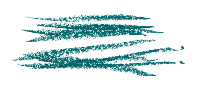 Green colored pencil drawing isolated on transparent background